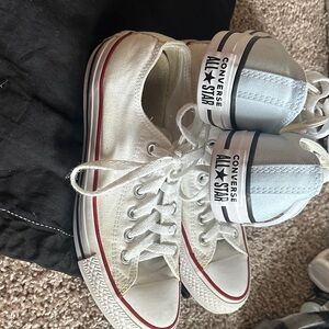 Two Pair Men’s 6 Converse Sky Blue and white Canvas Shoes